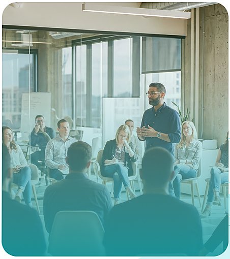 Frank leading a hands-on workshop with a team